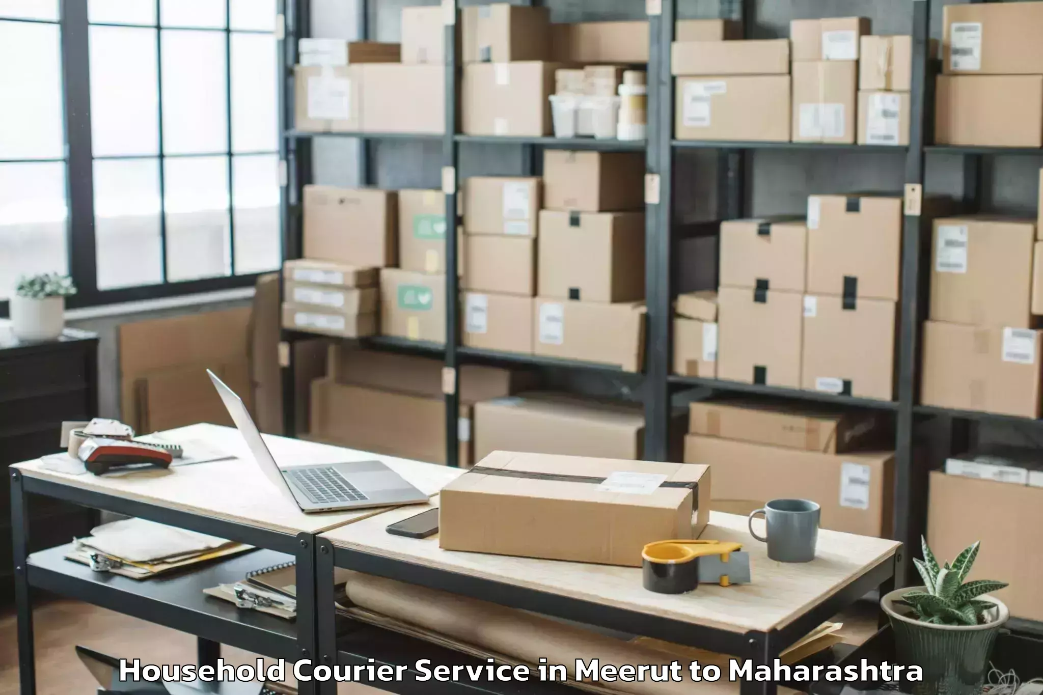 Professional Meerut to Mangaon Household Courier